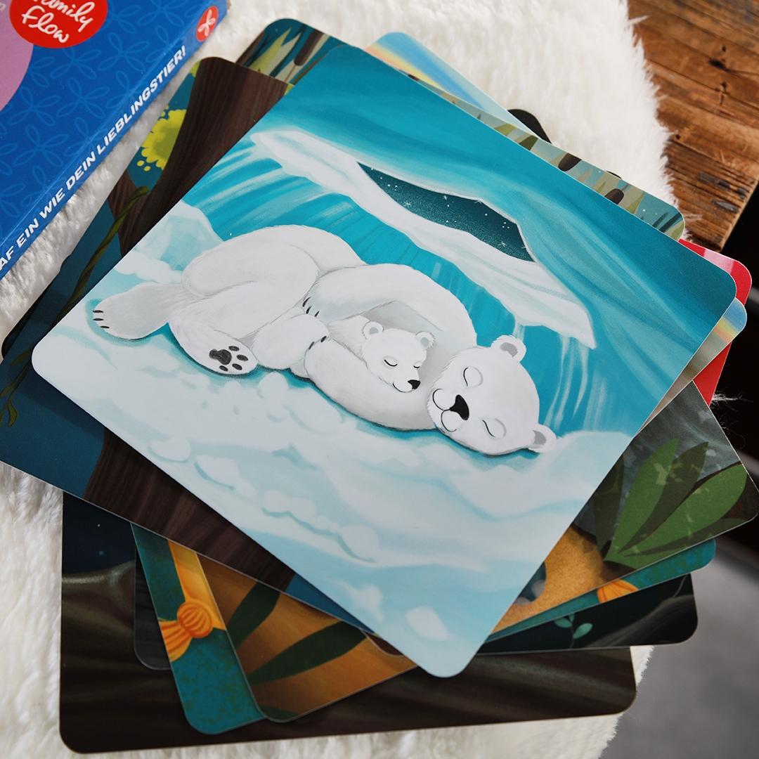 Beispielinhalt (Bild) FamilyFlow. Schlaf ein wie dein Lieblingstier