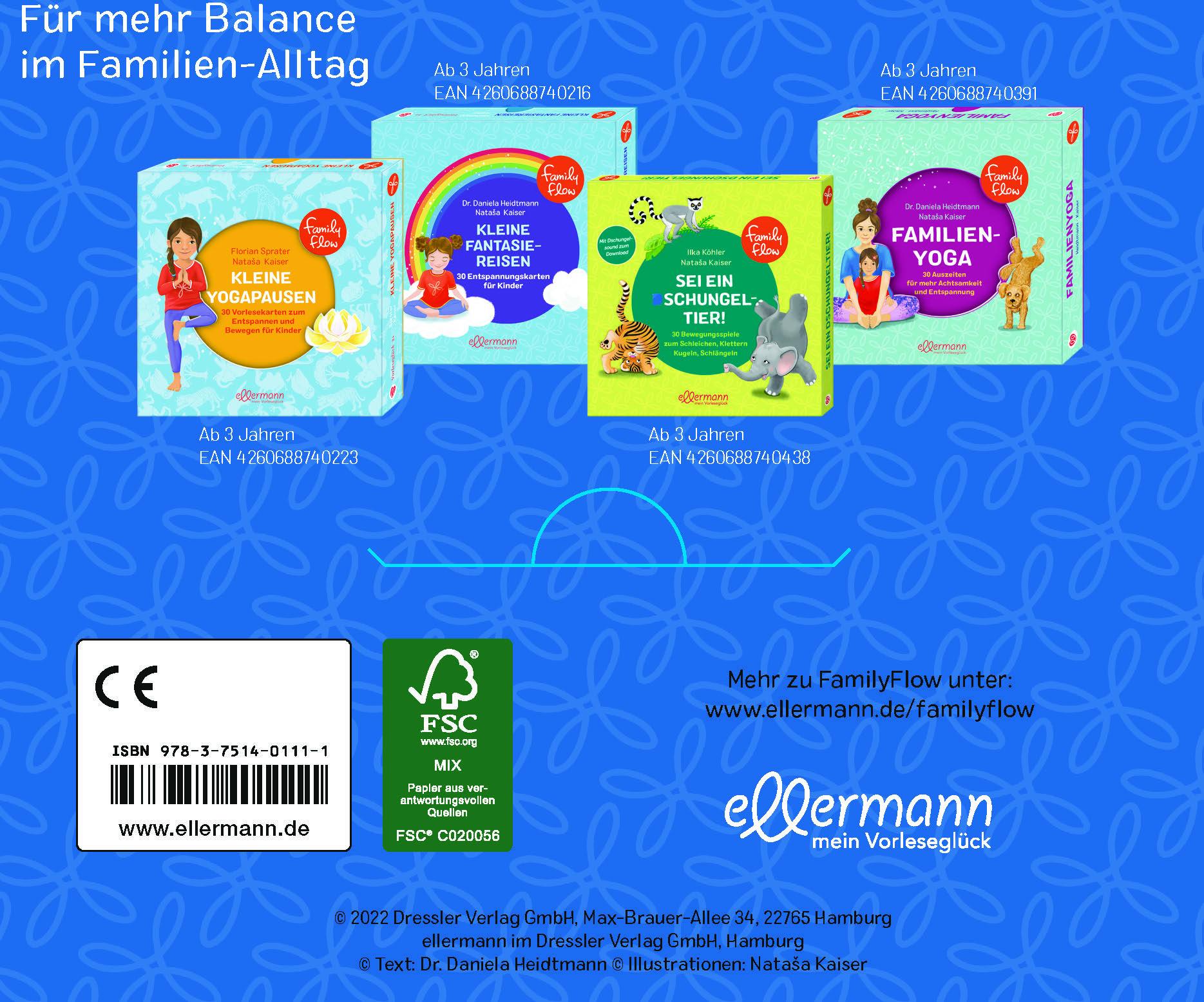 Rückseitencover FamilyFlow. Schlaf ein wie dein Lieblingstier