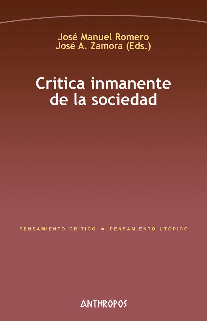 Vorderes Coverbild Crítica inmanente de la sociedad