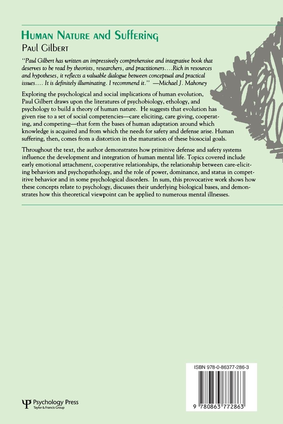 Rückseitencover Human Nature And Suffering