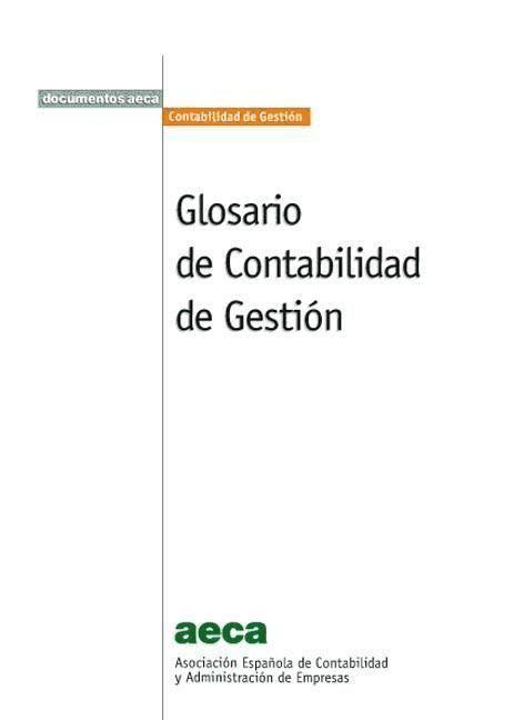 Vorderes Coverbild Glosario de contabilidad de gestión