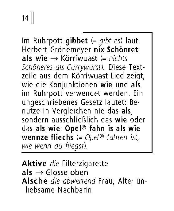 Beispielinhalt (Bild) Langenscheidt Lilliput Ruhrpott