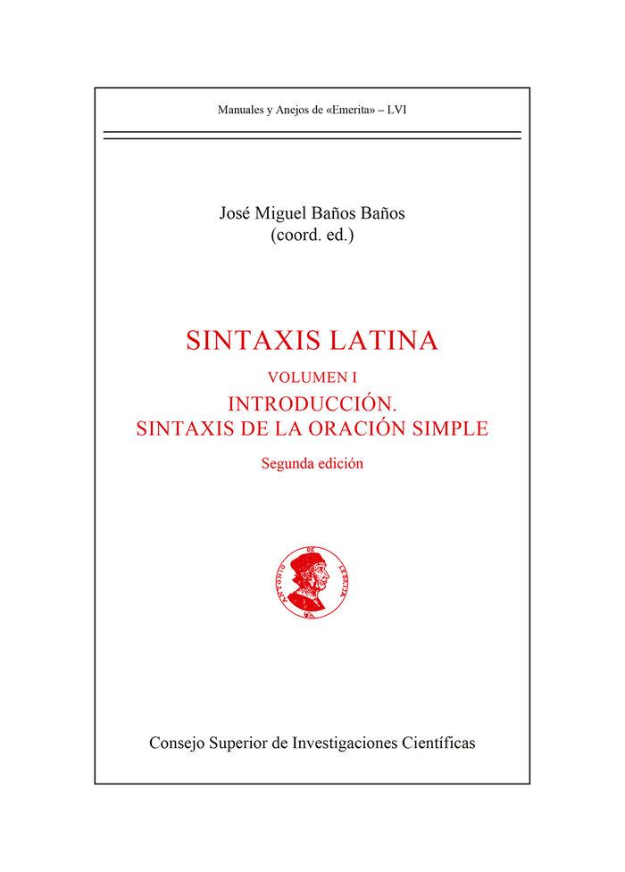 Vorderes Coverbild Sintaxis latina