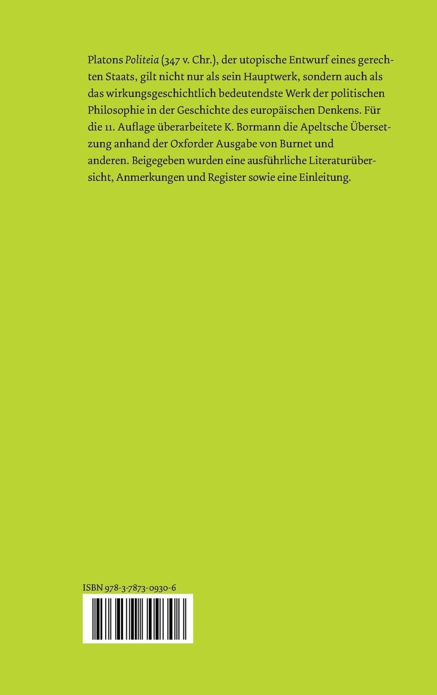 Rückseitencover Der Staat