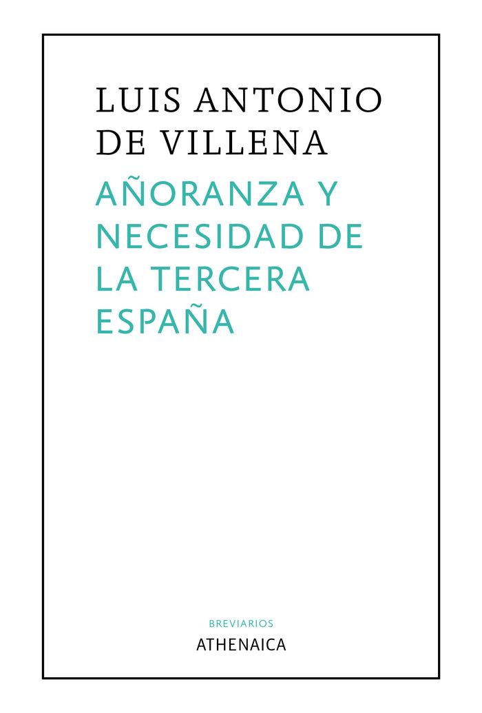 Vorderes Coverbild Añoranza y necesidad de la Tercera España