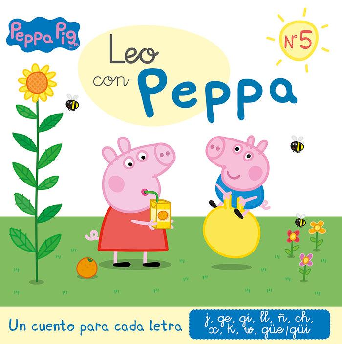 Vorderes Coverbild Un cuento para cada letra: j, ge, gi, ll, ñ, ch, x, k, w, güe-güi (Leo con Peppa Pig 5)