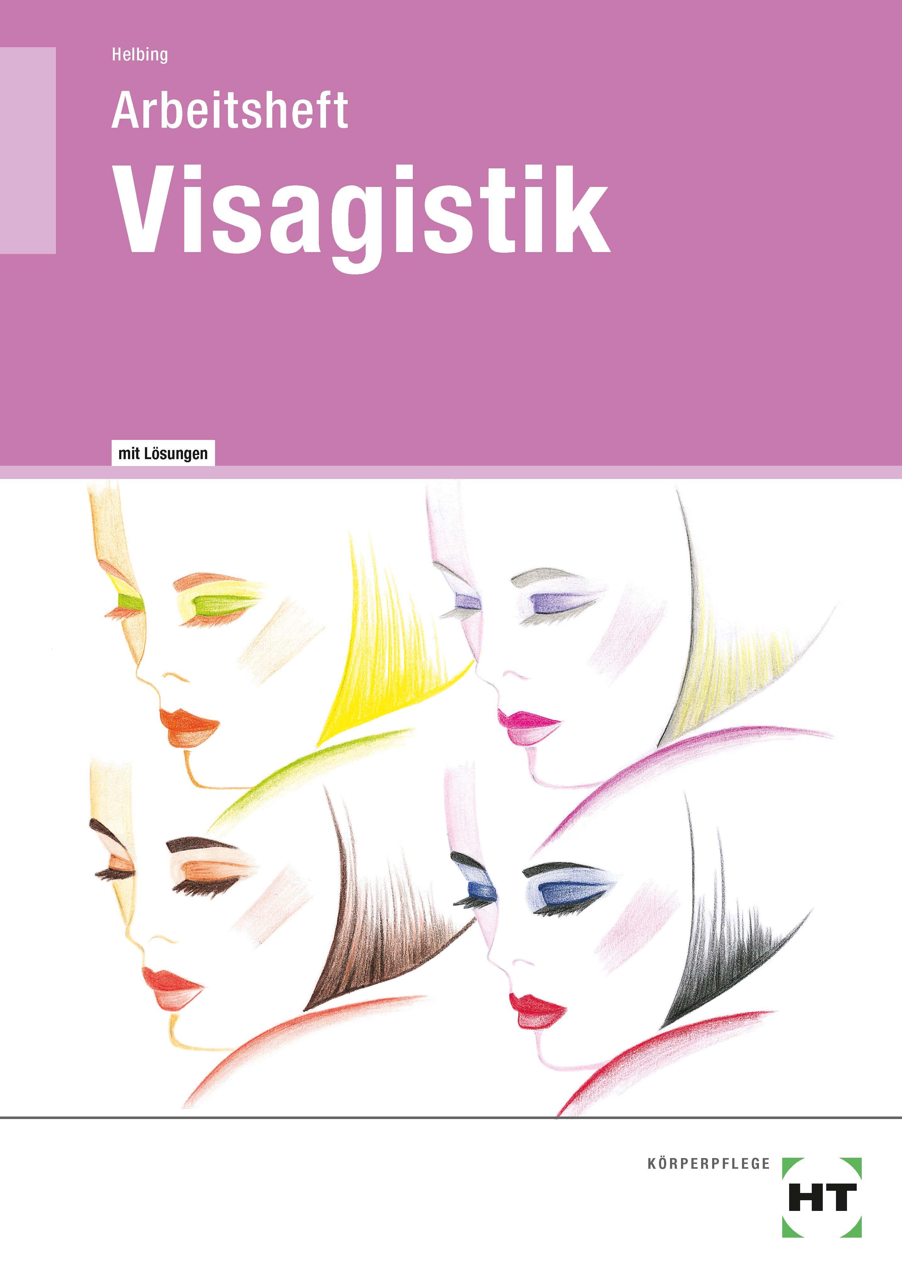 Vorderes Coverbild Visagistik. Arbeitsheft mit eingetragenen Lösungen