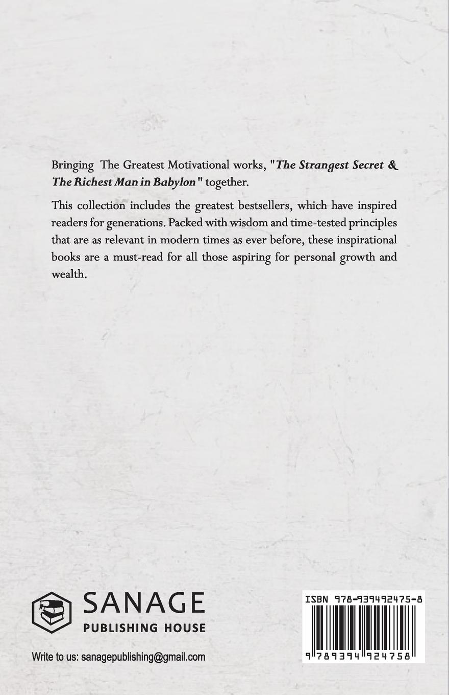 Rückseitencover The Strangest Secret and The Richest Man in Babylon