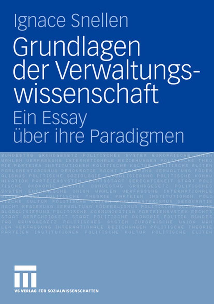 Vorderes Coverbild Grundlagen der Verwaltungswissenschaft
