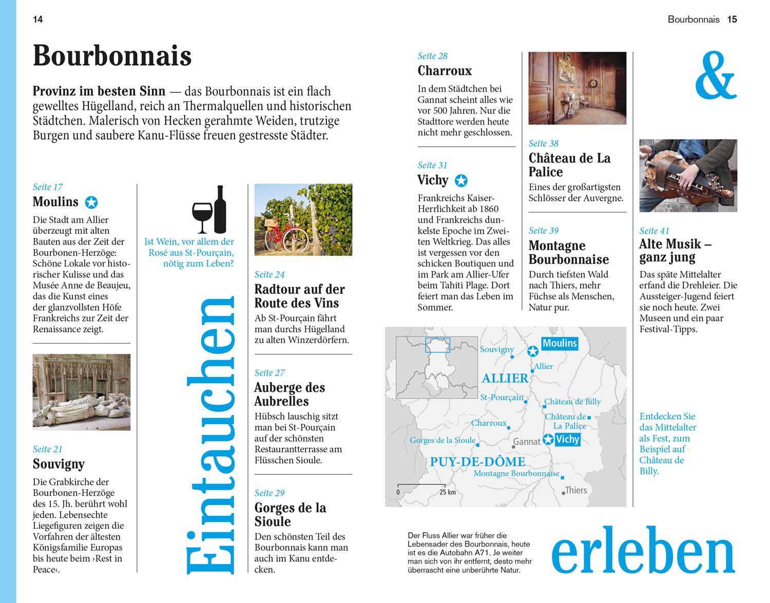 Beispielinhalt (Bild) DUMONT Reise-Taschenbuch Reiseführer Auvergne, Zentralmassiv