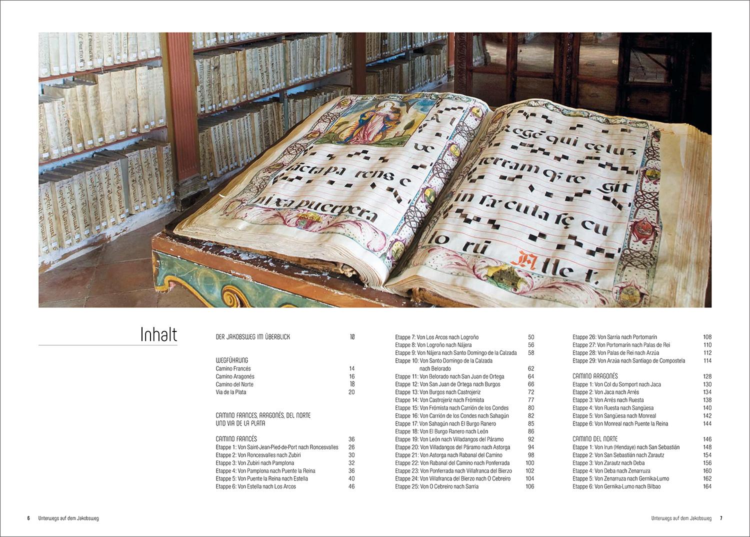 Beispielinhalt (Bild) KUNTH Unterwegs auf dem Jakobsweg