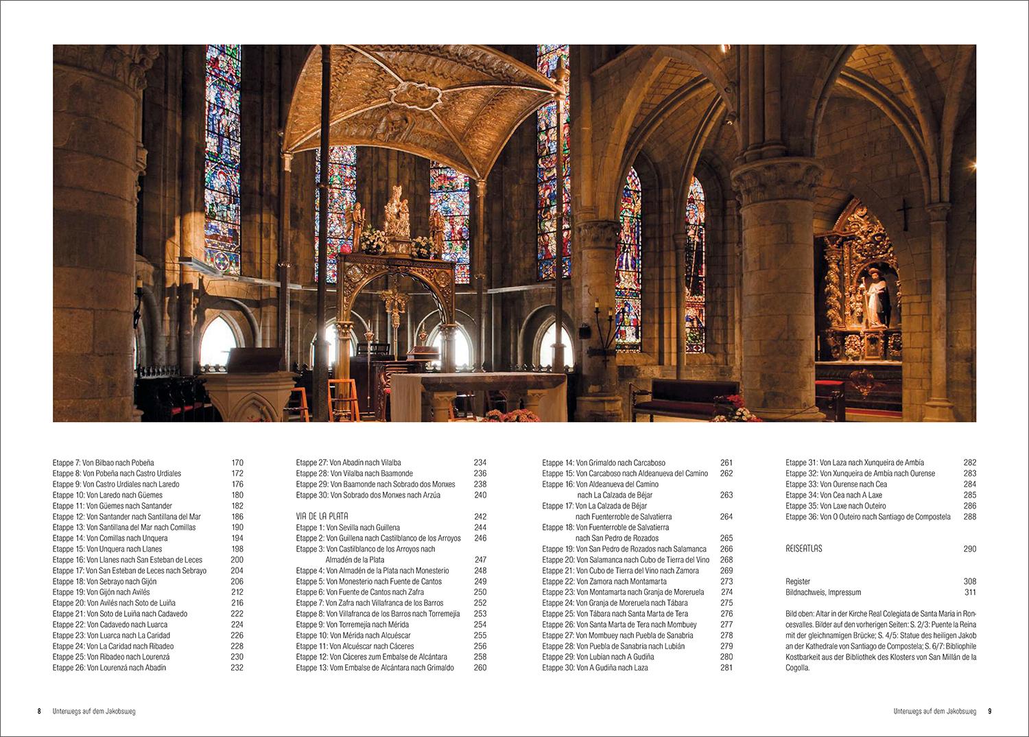 Beispielinhalt (Bild) KUNTH Unterwegs auf dem Jakobsweg