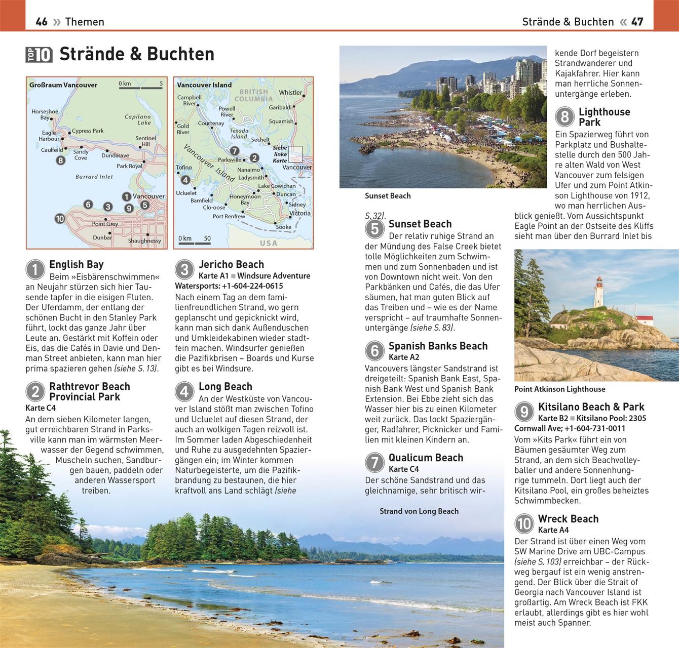Beispielinhalt (Bild) Top 10 Reiseführer Vancouver