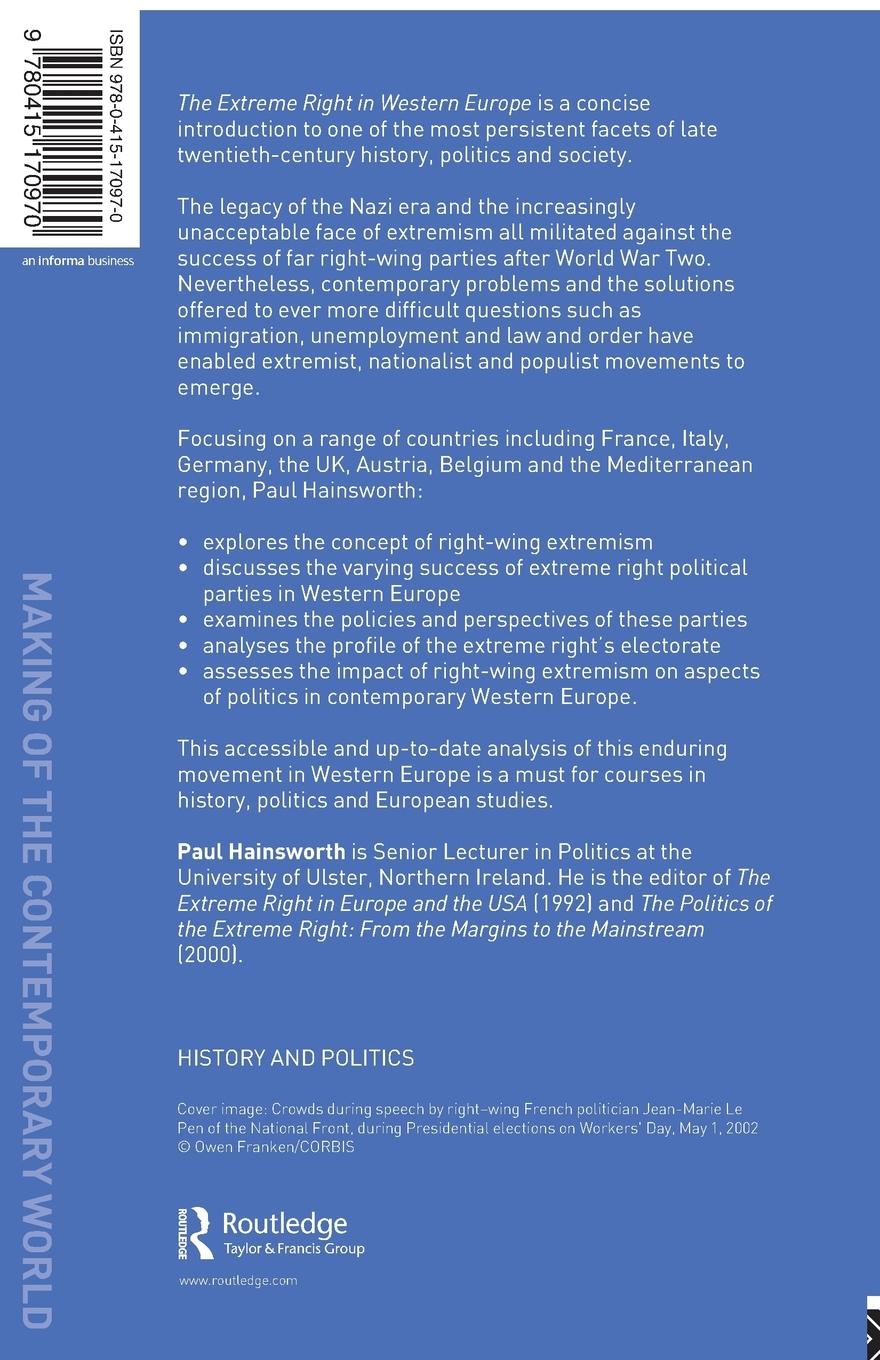 Rückseitencover The Extreme Right in Europe