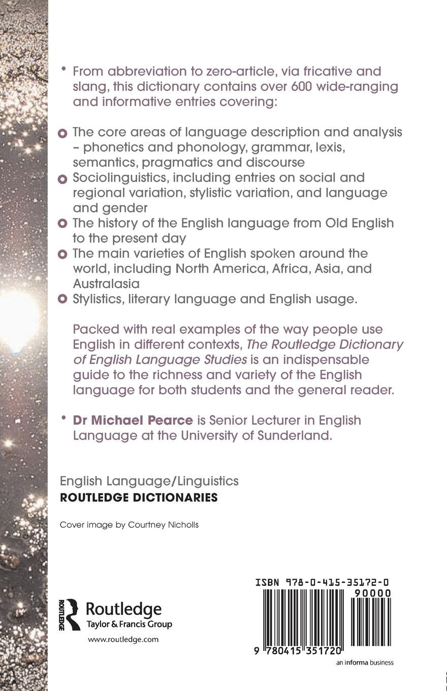 Rückseitencover The Routledge Dictionary of English Language Studies