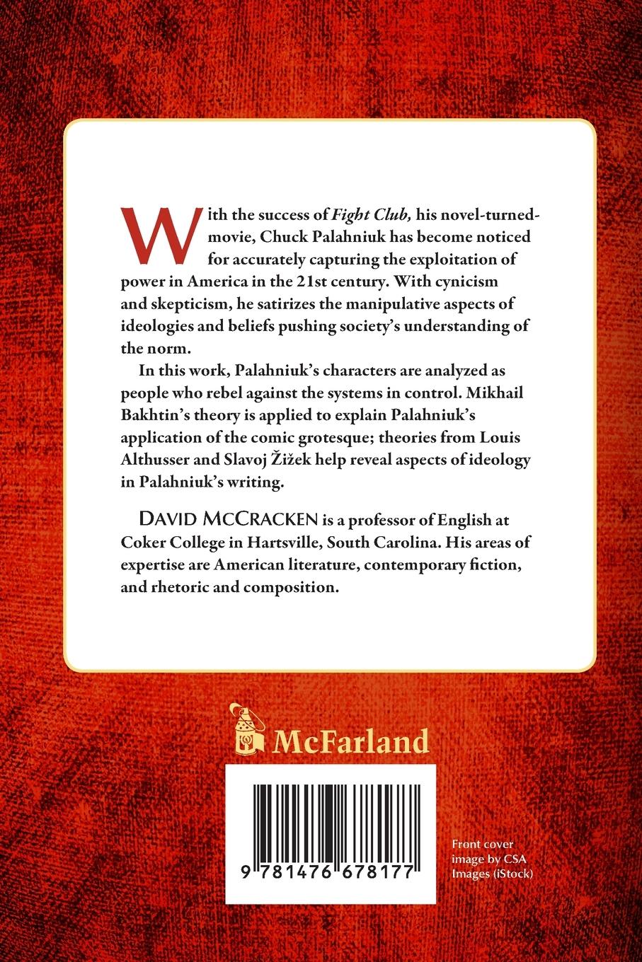 Rückseitencover Chuck Palahniuk and the Comic Grotesque