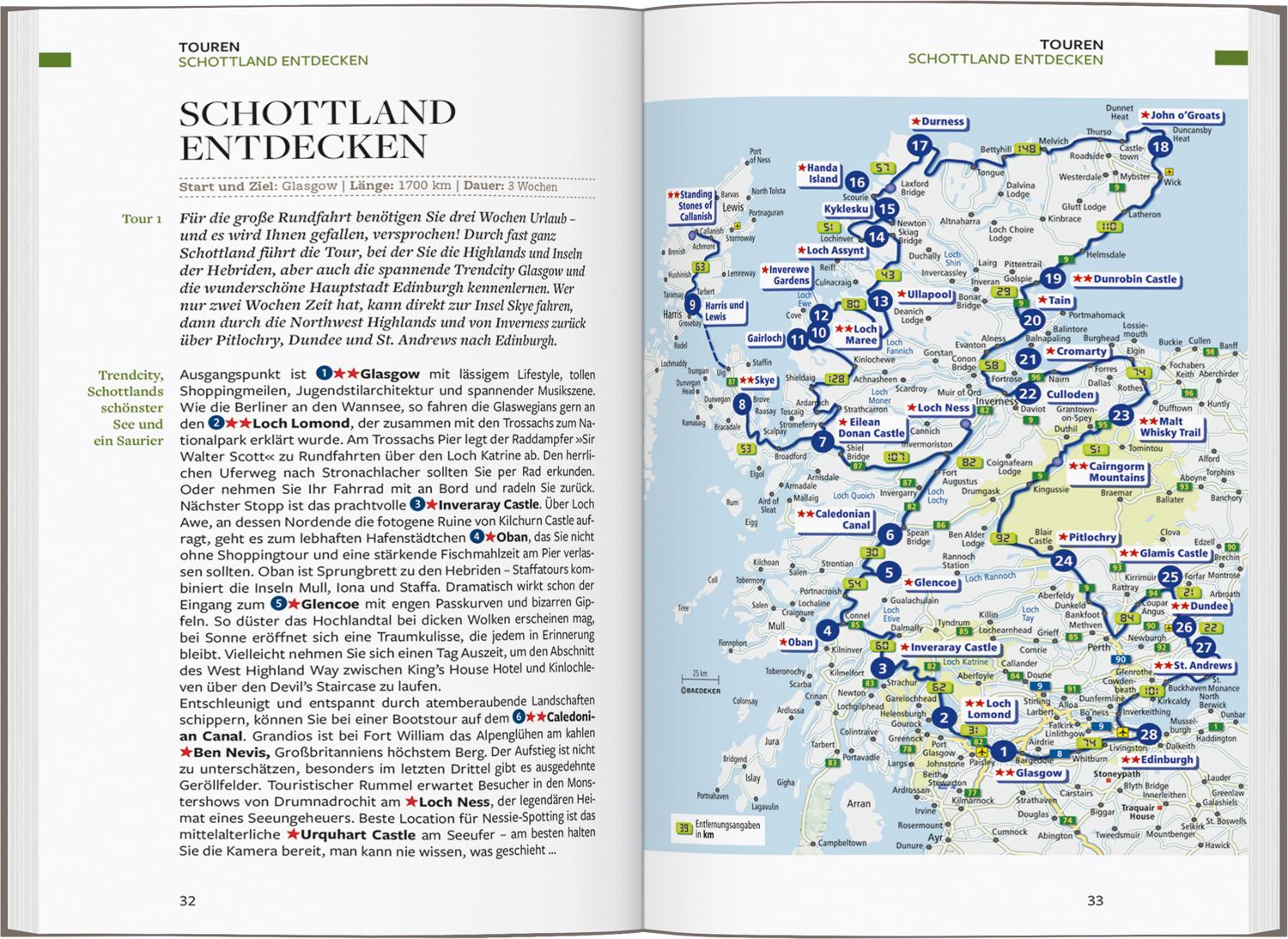 Beispielinhalt (Bild) Baedeker Reiseführer Schottland