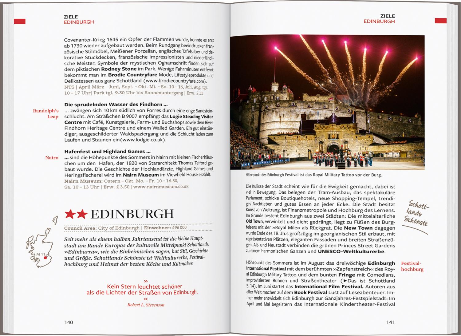 Beispielinhalt (Bild) Baedeker Reiseführer Schottland