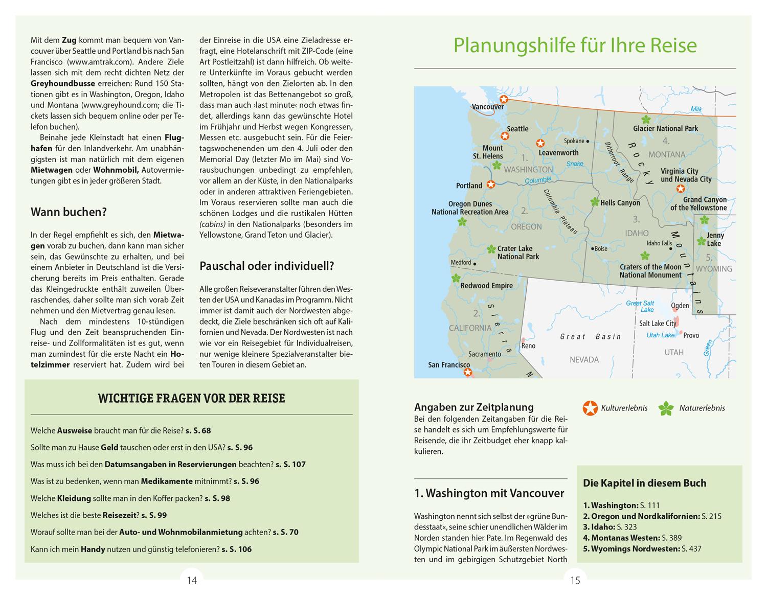 Beispielinhalt (Bild) DUMONT Reise-Handbuch Reiseführer USA, Der Nordwesten