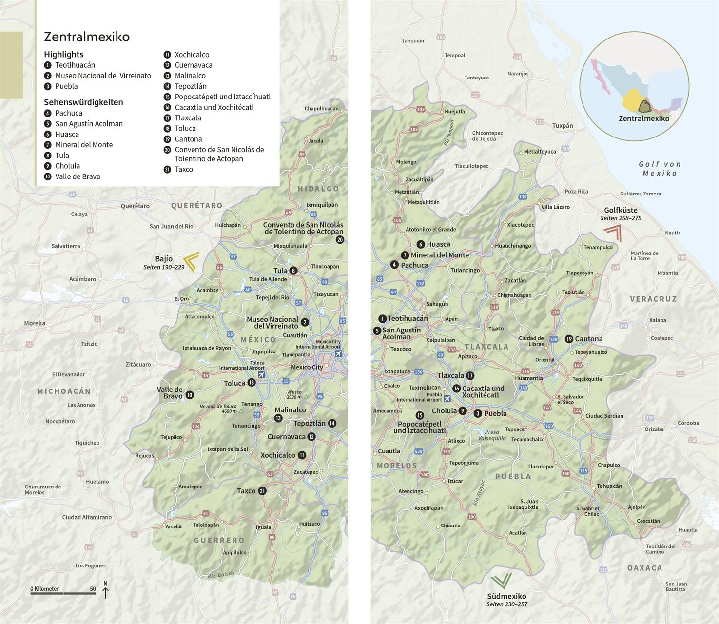 Beispielinhalt (Bild) Vis-à-Vis Reiseführer Mexiko