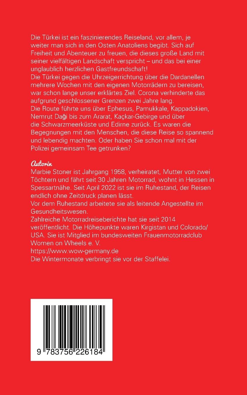 Rückseitencover Türkei mit dem Motorrad