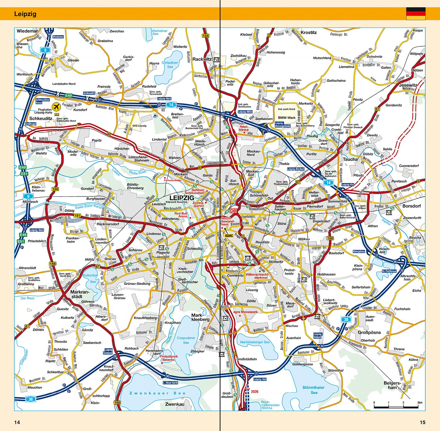 Beispielinhalt (Bild) ADAC Länderkarte Deutschland Nord 1:500.000