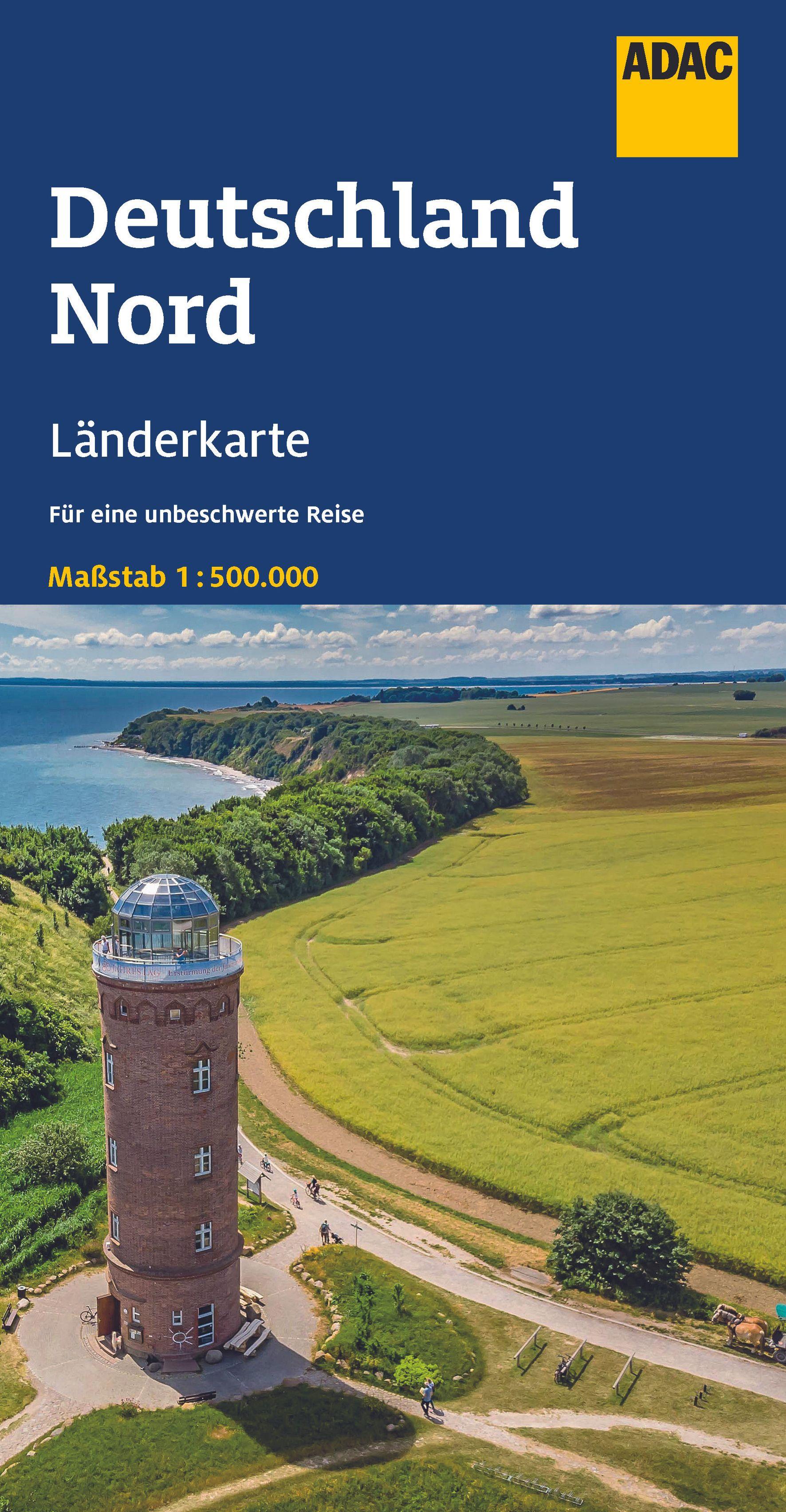 Vorderes Coverbild ADAC Länderkarte Deutschland Nord 1:500.000