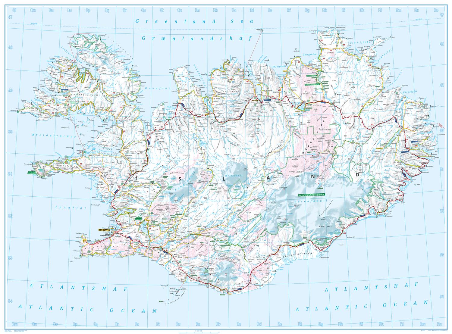 Beispielinhalt (Bild) ADAC Länderkarte Island 1:600.000