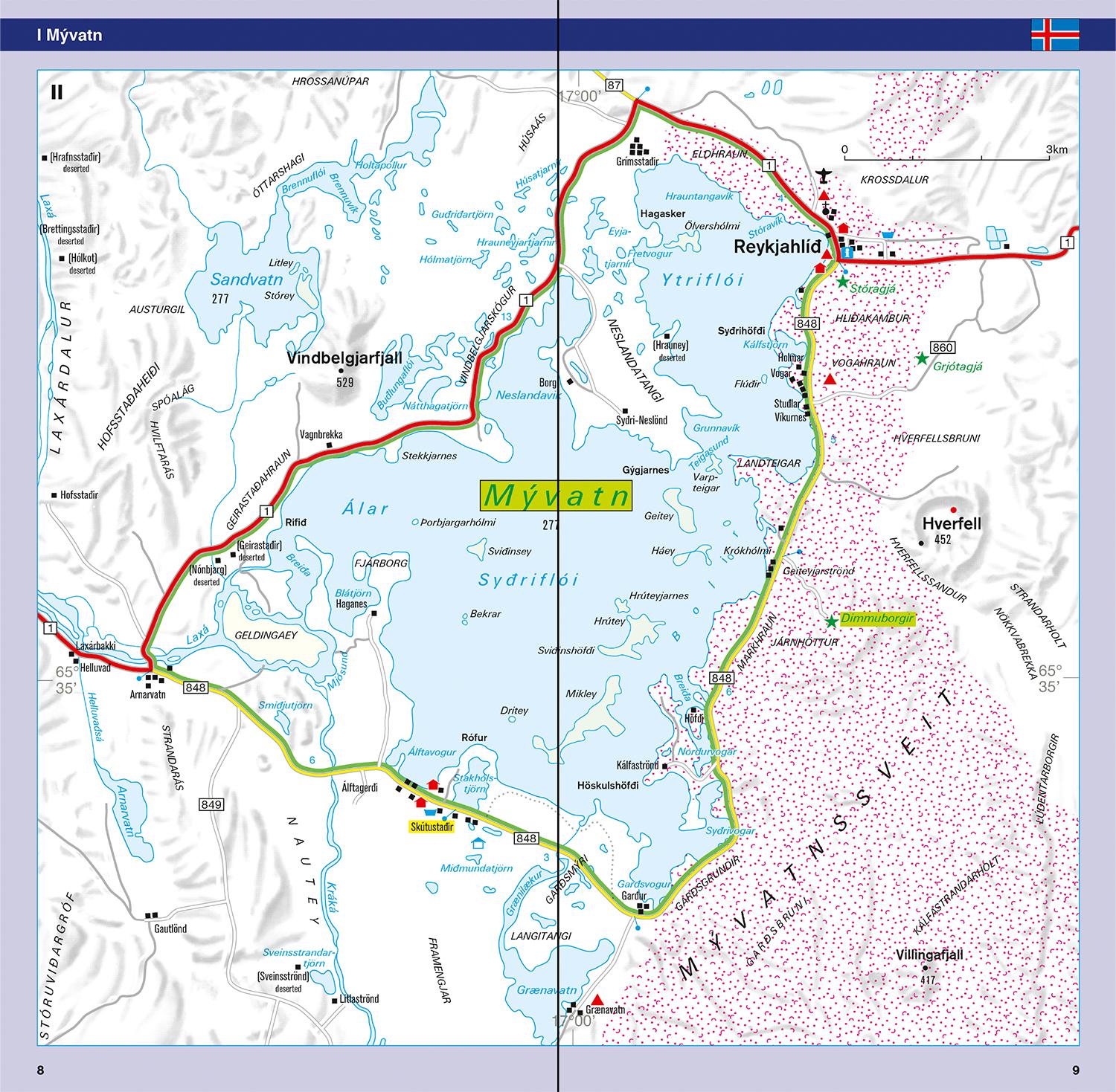Beispielinhalt (Bild) ADAC Länderkarte Island 1:600.000