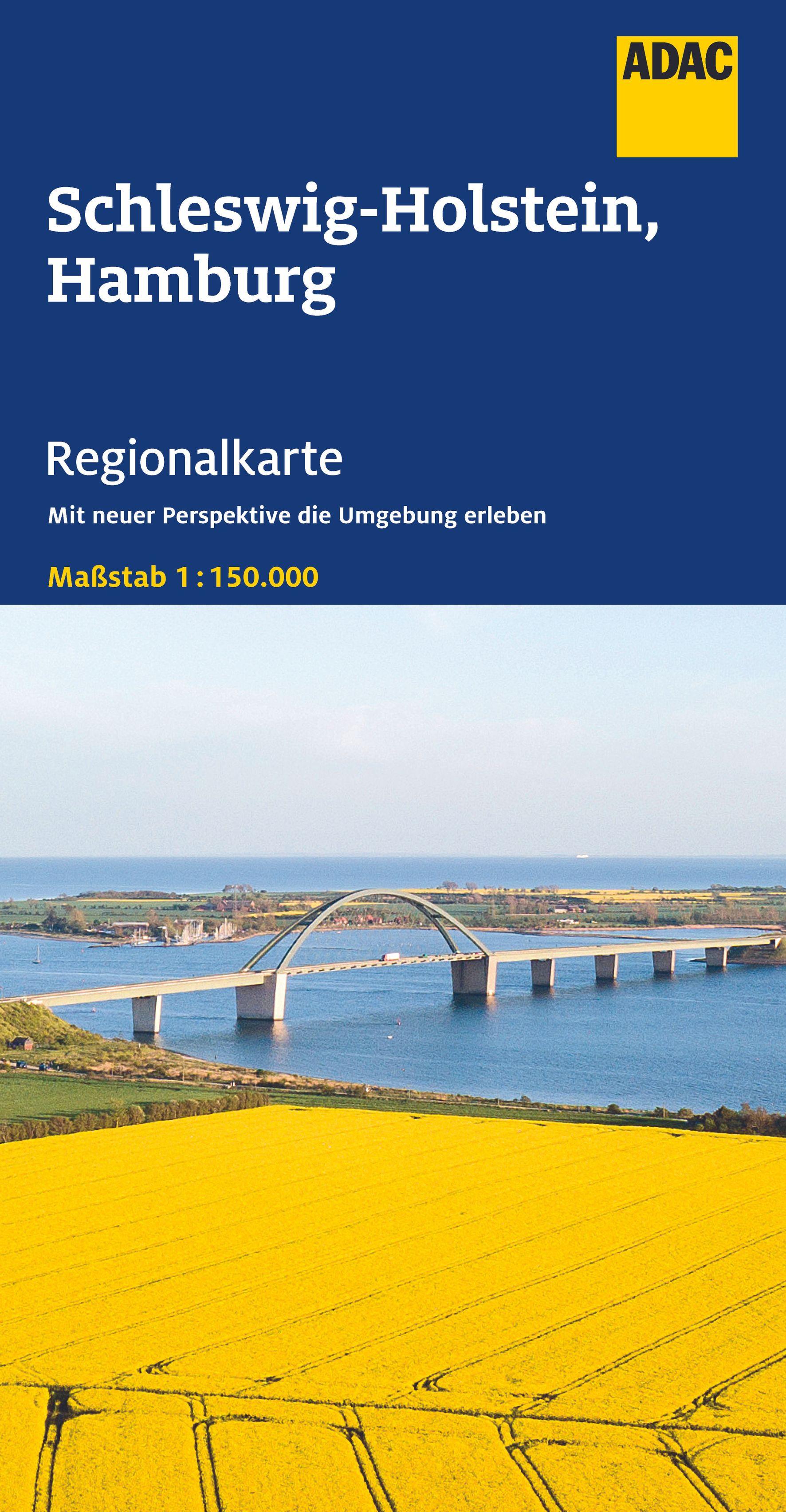 Vorderes Coverbild ADAC Regionalkarte 01 Schleswig-Holstein, Hamburg 1:150.000