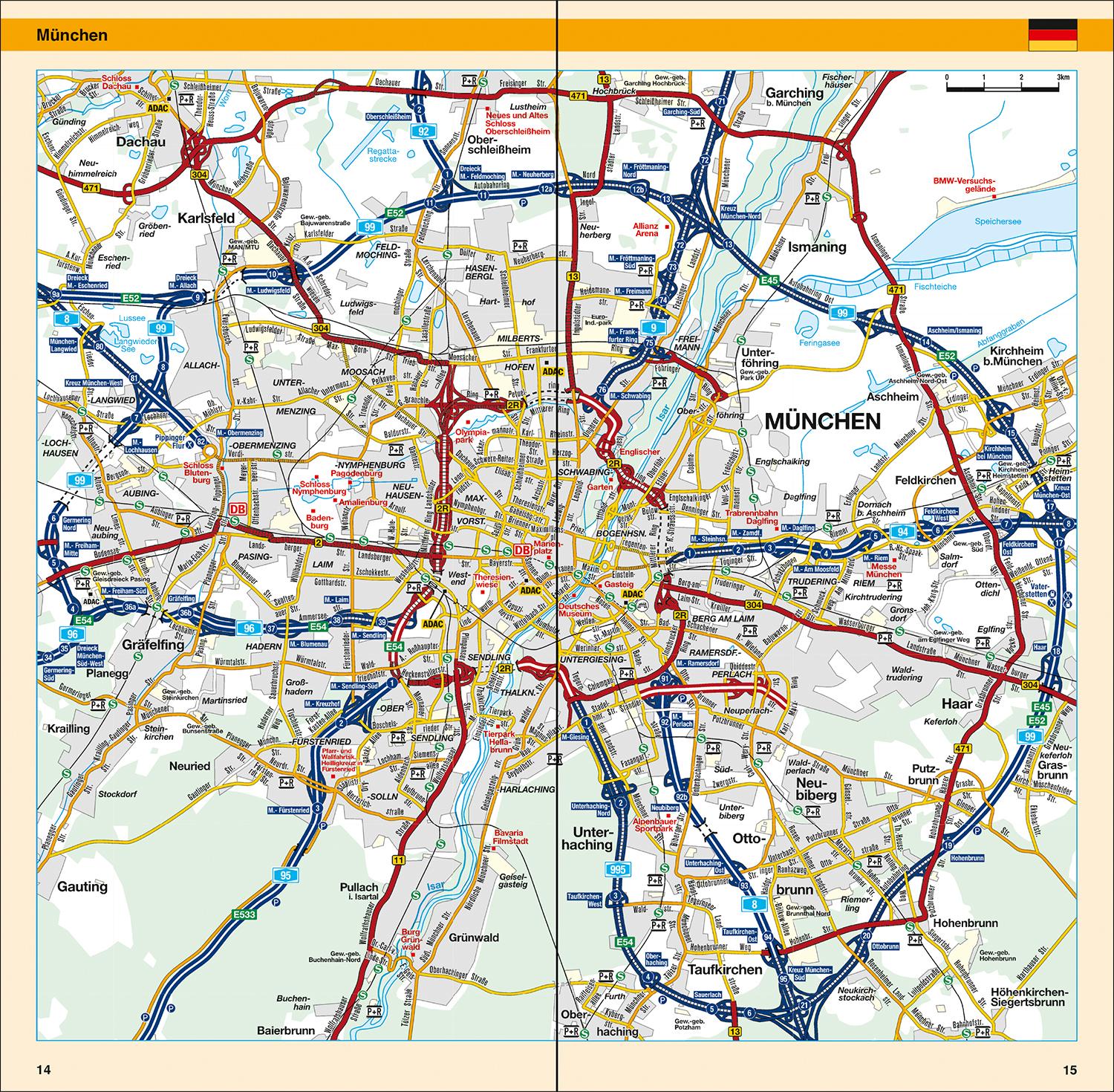 Beispielinhalt (Bild) ADAC Länderkarte Deutschland 1:650.000