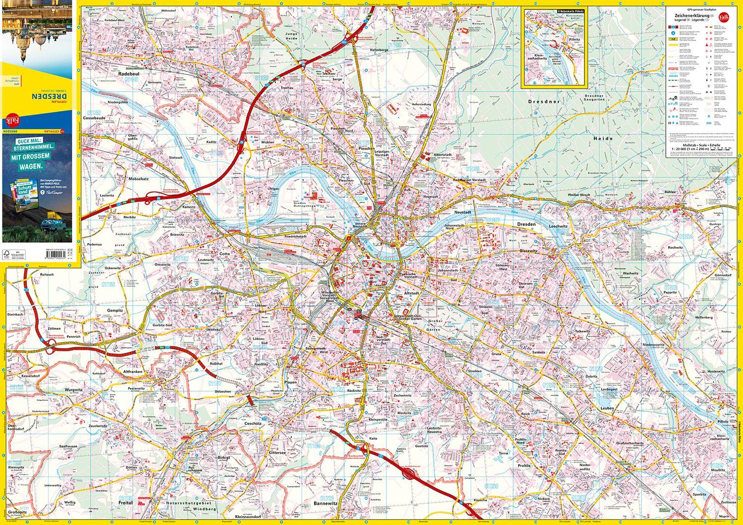 Beispielinhalt (Bild) Falk Cityplan Dresden 1:20.000