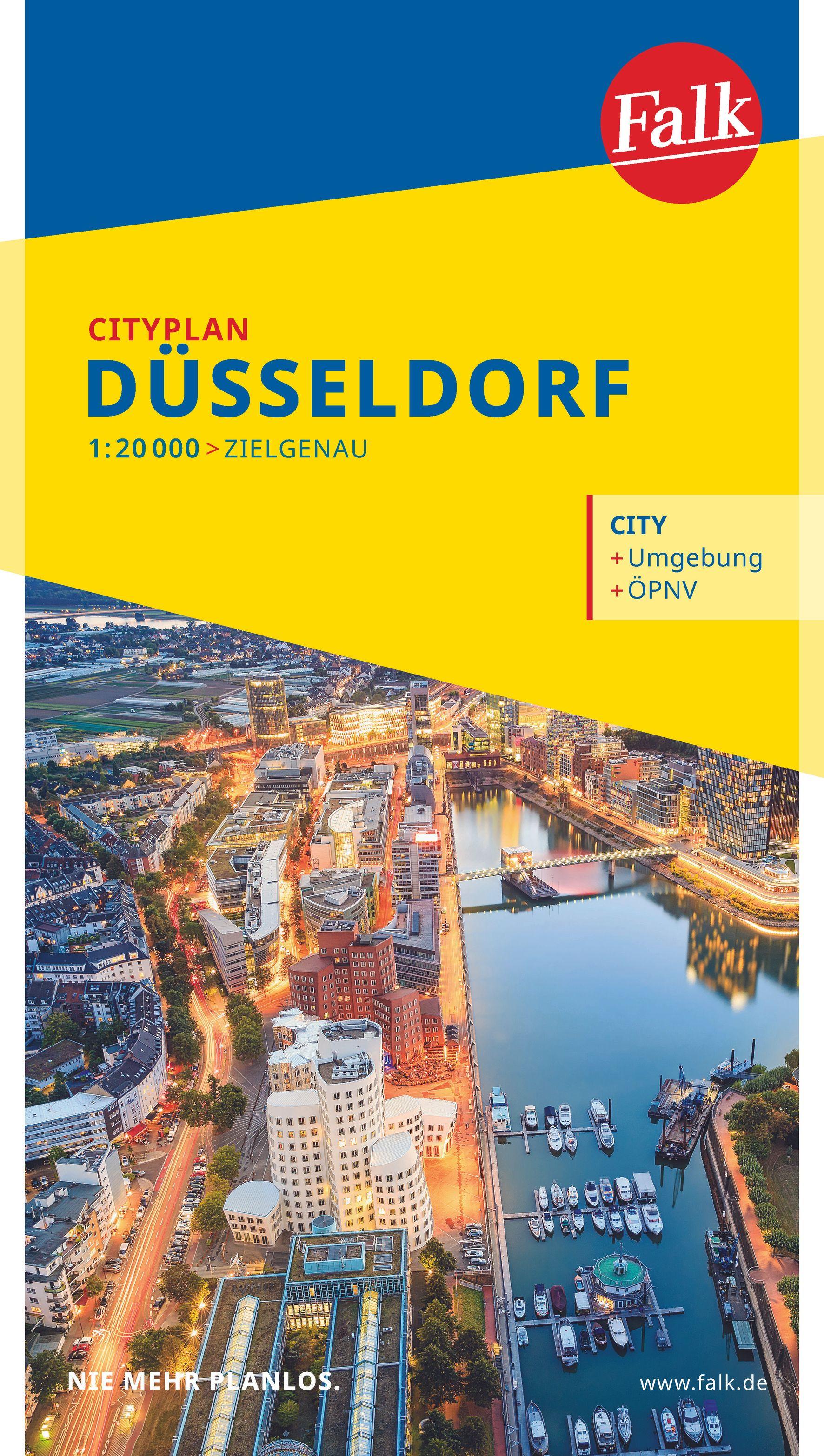 Vorderes Coverbild Falk Cityplan Düsseldorf 1:20.000