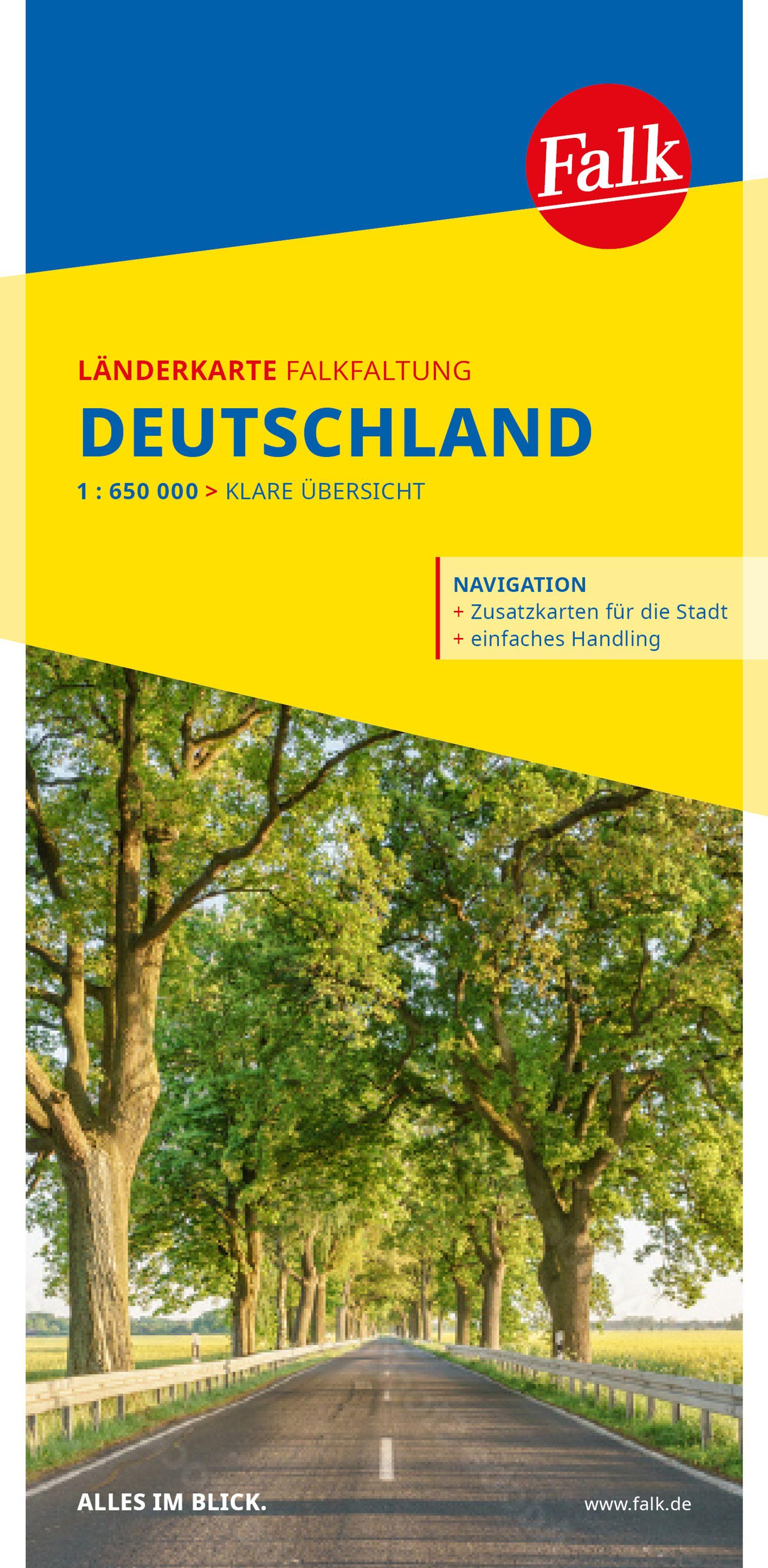 Vorderes Coverbild Falk Länderkarte Falkfaltung Deutschland 1:650.000