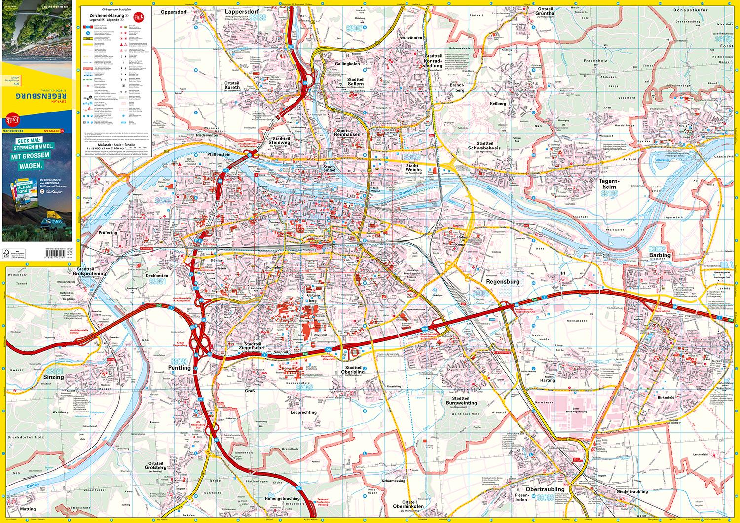 Beispielinhalt (Bild) Falk Cityplan Regensburg 1:16.000