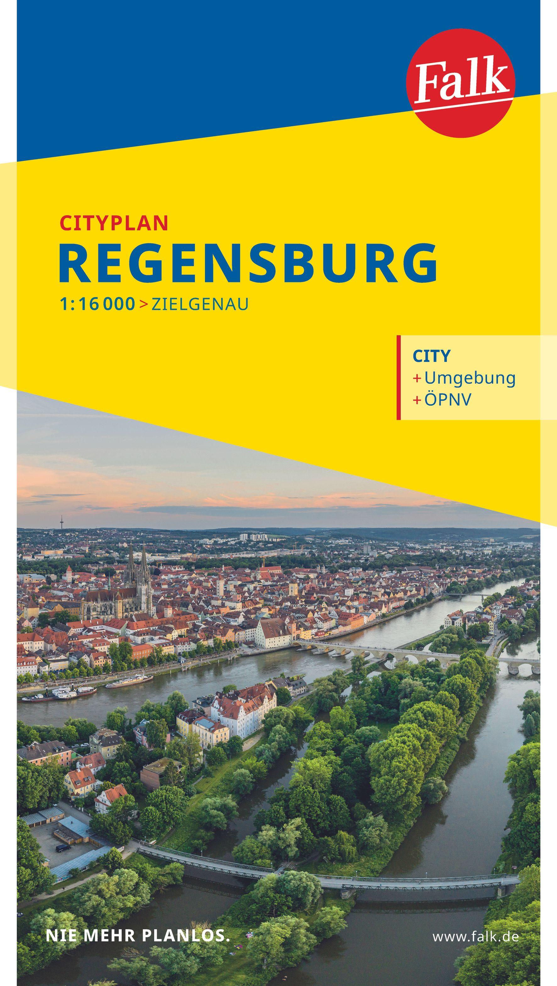 Vorderes Coverbild Falk Cityplan Regensburg 1:16.000