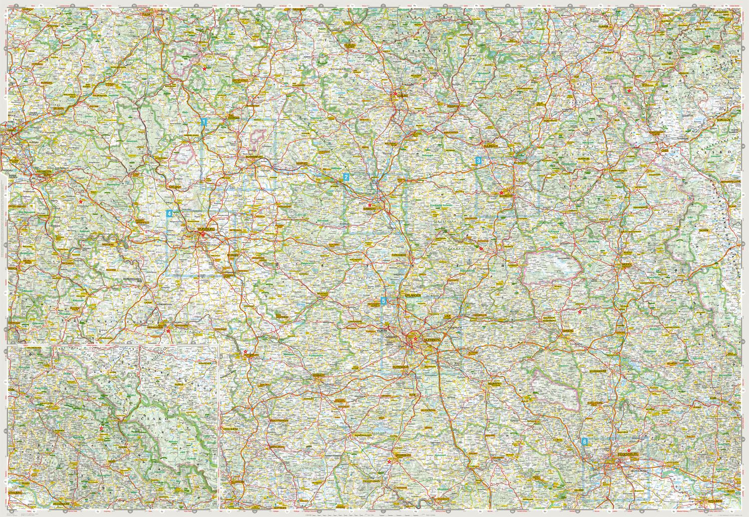 Beispielinhalt (Bild) MARCO POLO Regionalkarte Deutschland 12 Bayern Nord 1:200.000