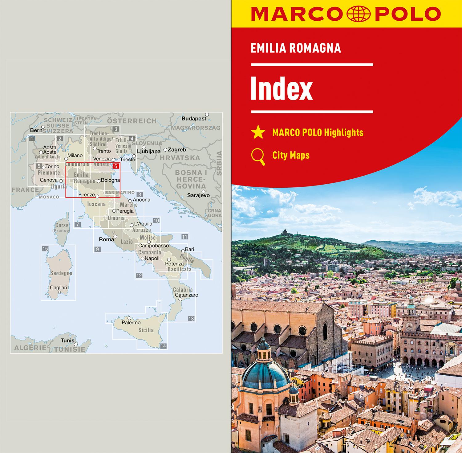 Beispielinhalt (Bild) MARCO POLO Regionalkarte Italien 06 Emilia Romagna 1:200.000