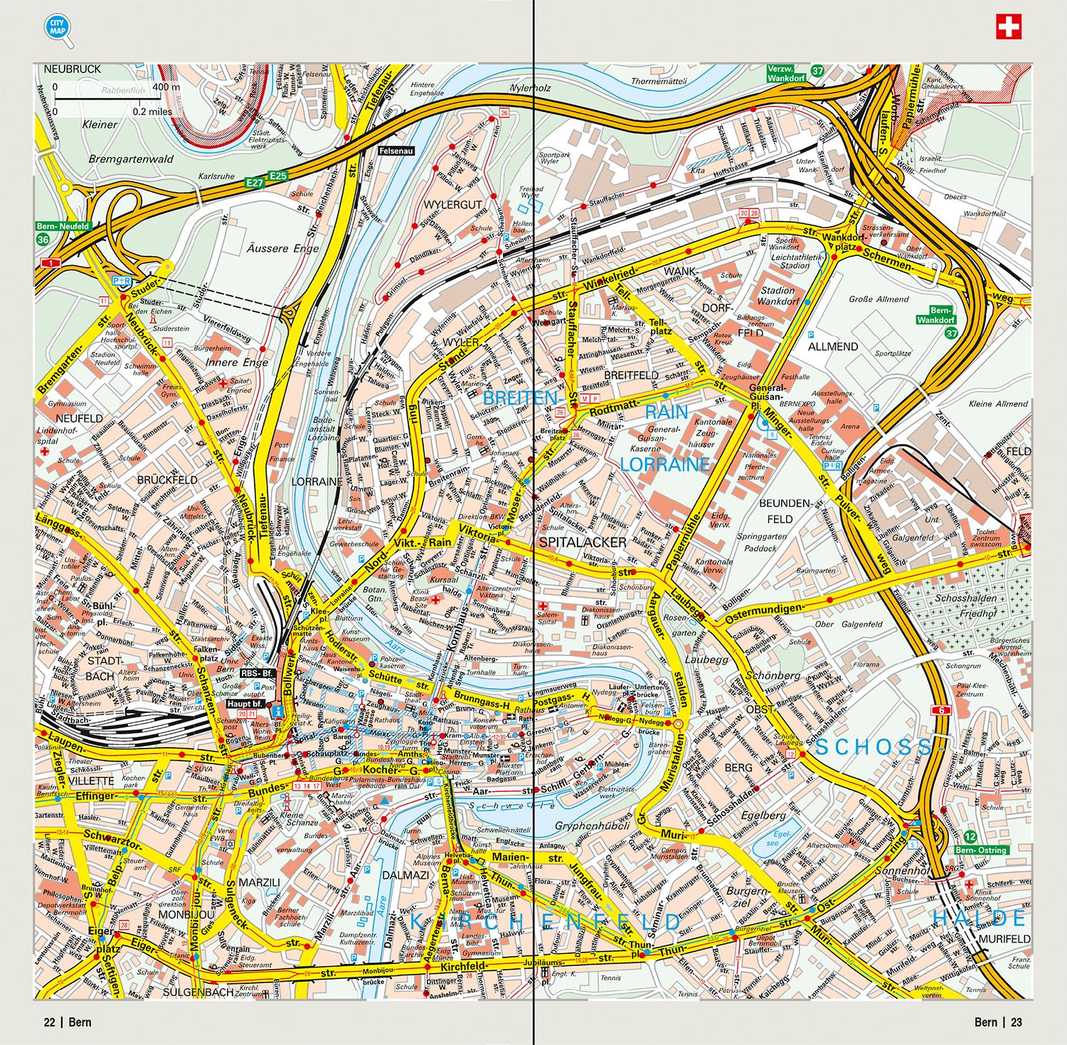Beispielinhalt (Bild) MARCO POLO Regionalkarte Schweiz 01 - westlicher Teil 1:200.000
