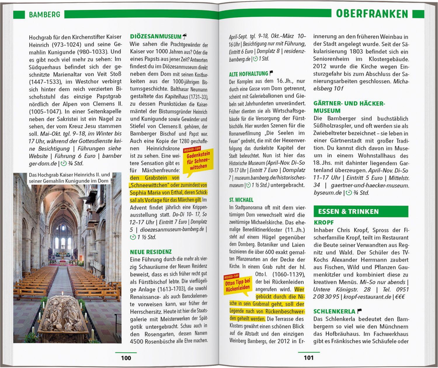 Beispielinhalt (Bild) MARCO POLO Reiseführer Franken, Nürnberg, Würzburg, Bamberg