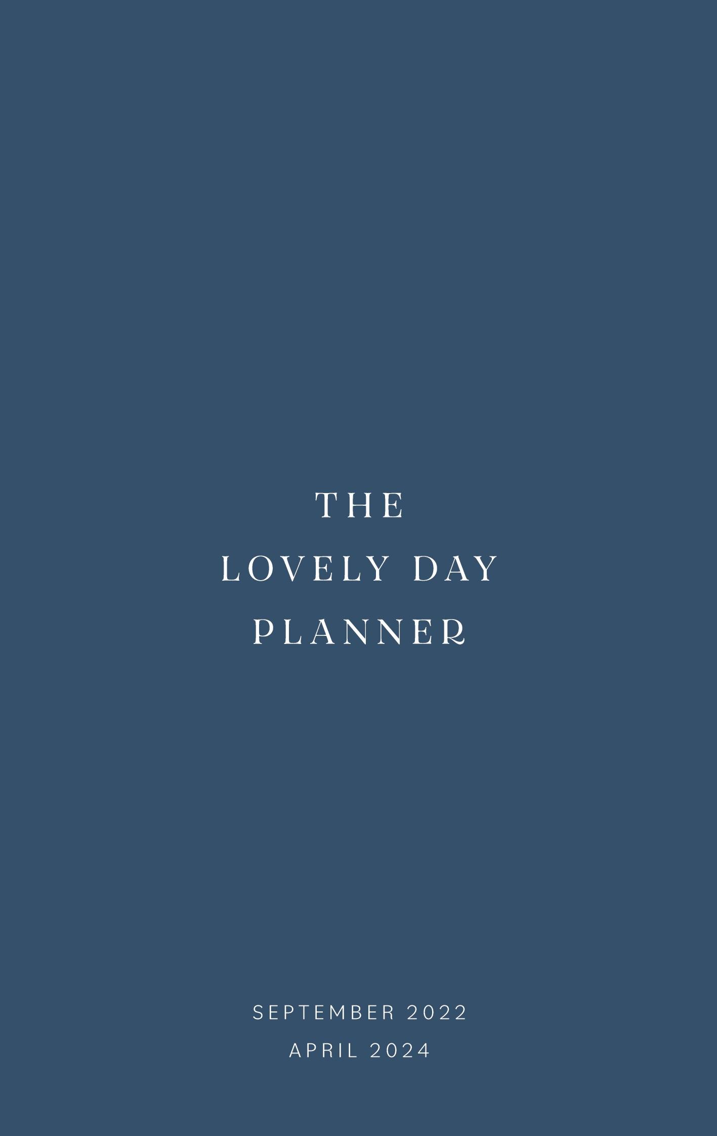 Vorderes Coverbild The Lovely Day Planner