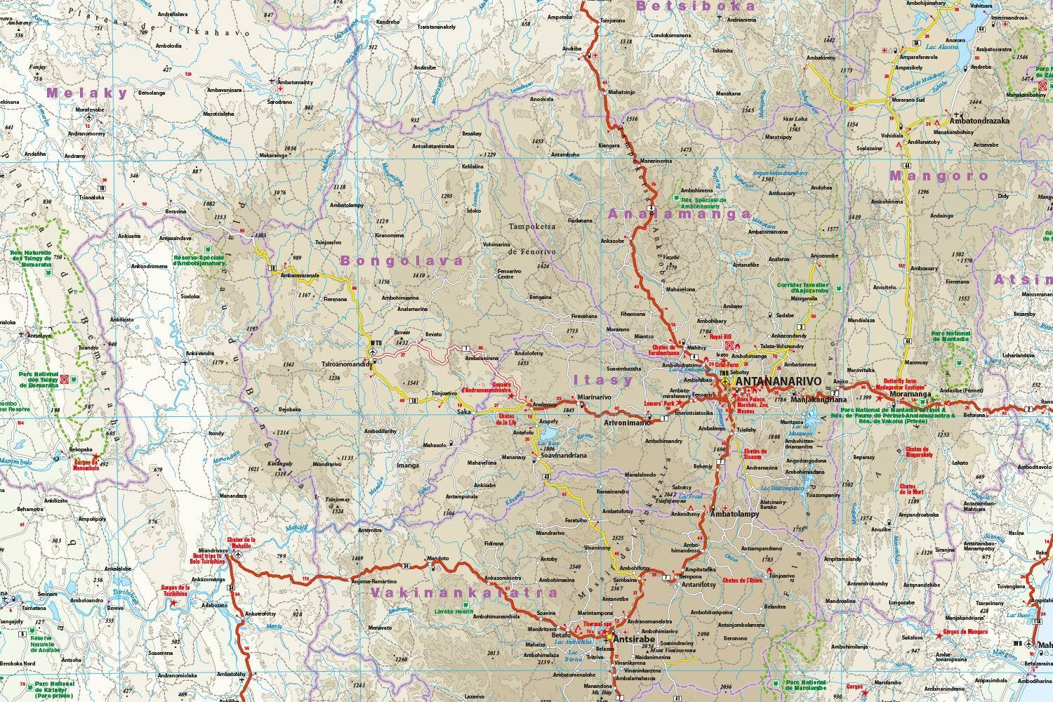 Beispielinhalt (Bild) Reise Know-How Landkarte Madagaskar / Madagascar (1:1.200.000)