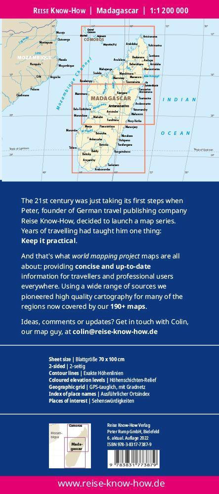 Beispielinhalt (Bild) Reise Know-How Landkarte Madagaskar / Madagascar (1:1.200.000)