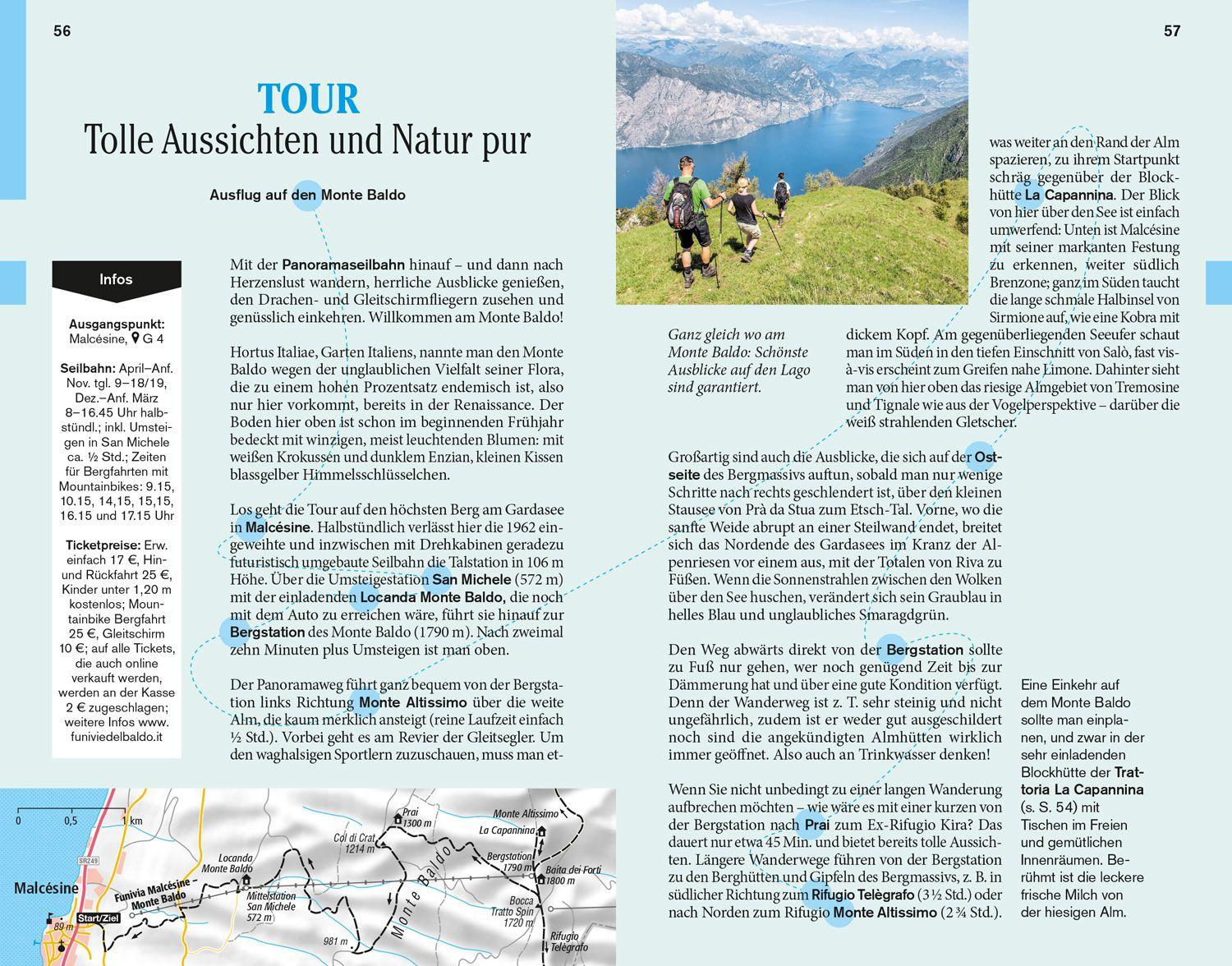 Beispielinhalt (Bild) DUMONT Reise-Taschenbuch Reiseführer Gardasee