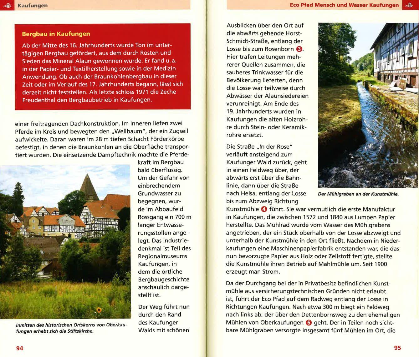 Beispielinhalt (Bild) Die Eco Pfade. Wanderungen im Landkreis Kassel