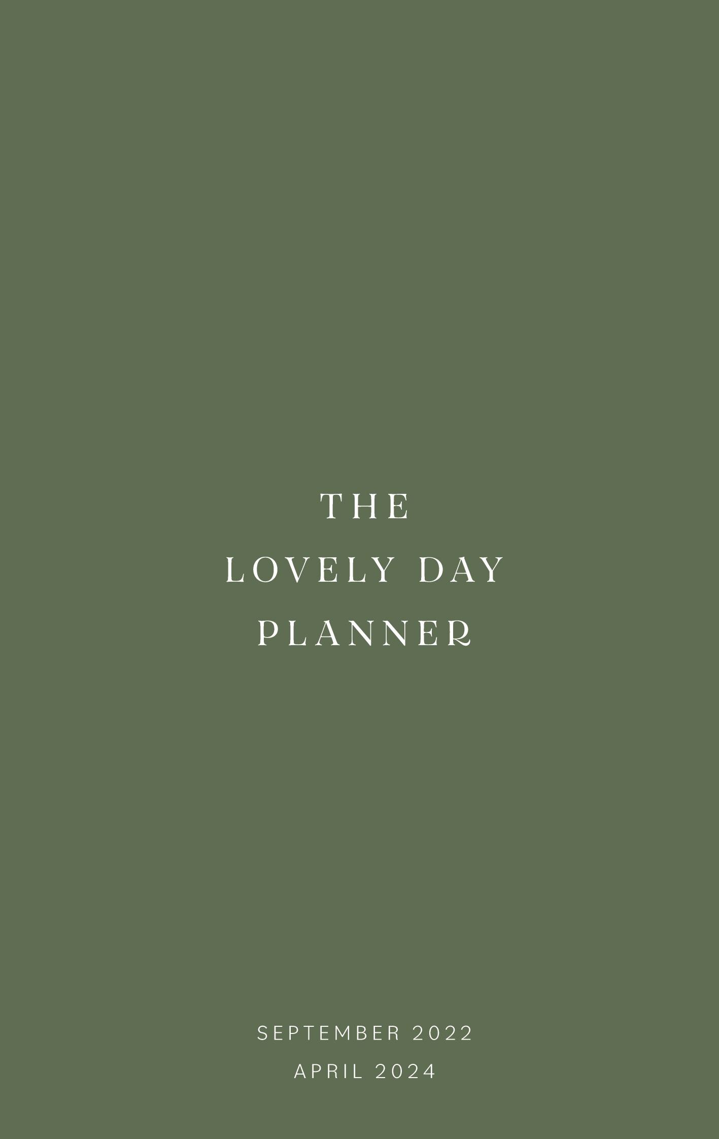 Vorderes Coverbild The Lovely Day Planner
