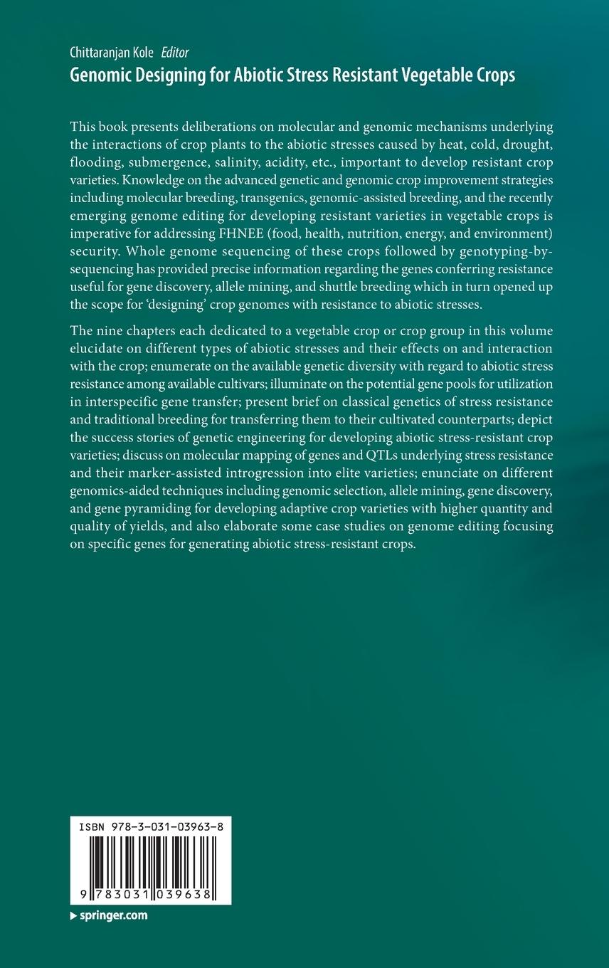 Rückseitencover Genomic Designing for Abiotic Stress Resistant Vegetable Crops