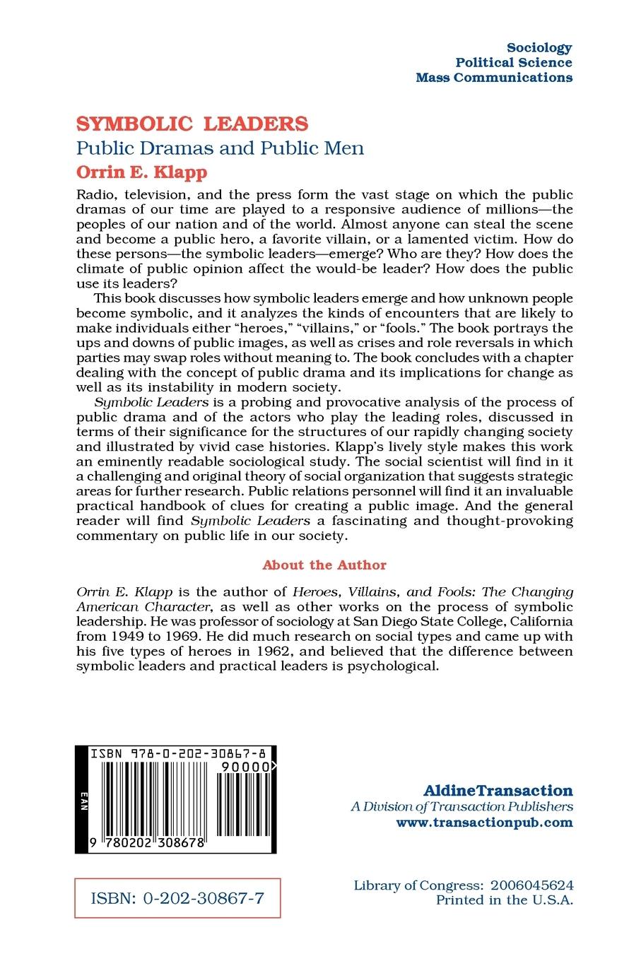 Rückseitencover Symbolic Leaders