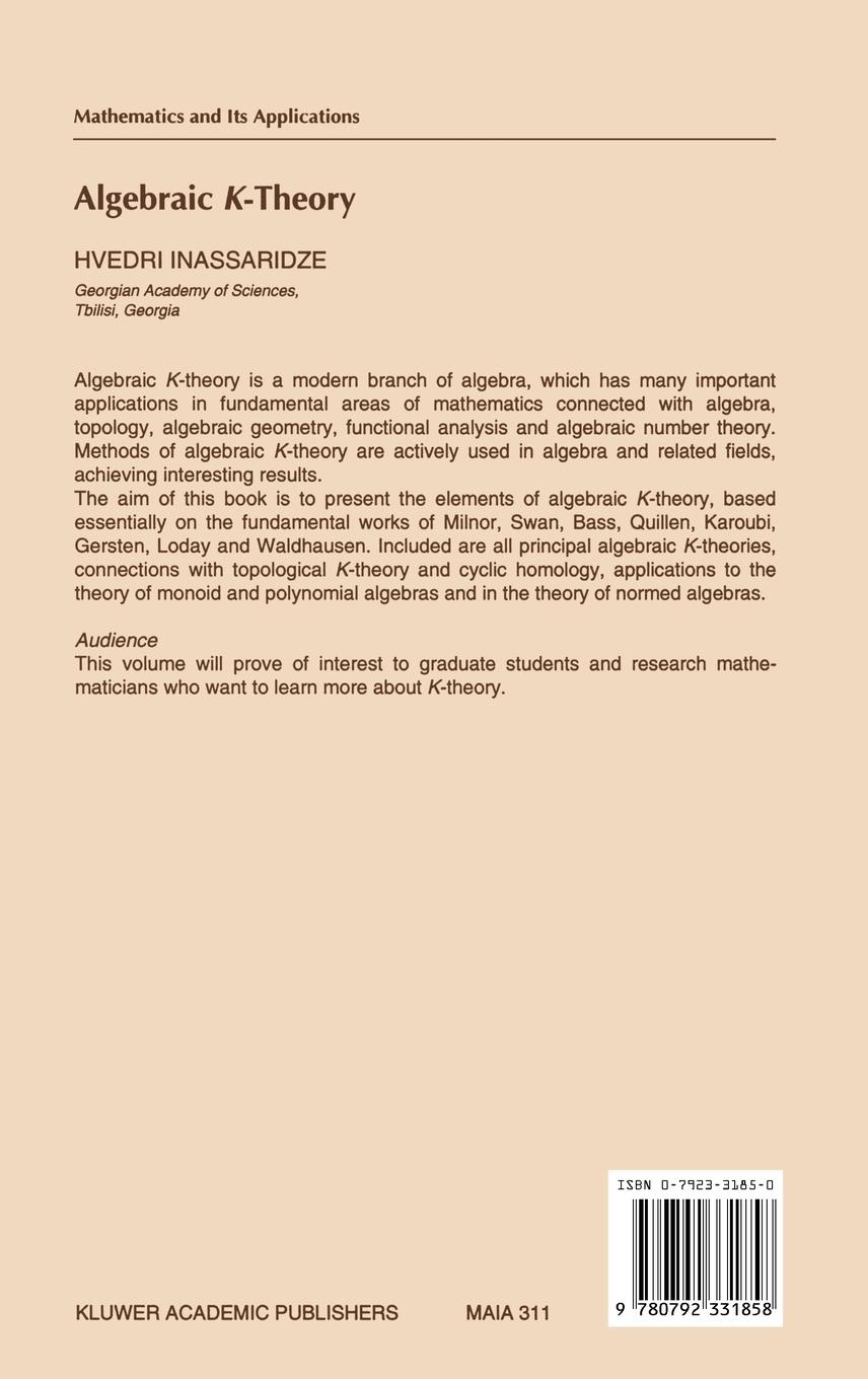 Rückseitencover Algebraic K-Theory