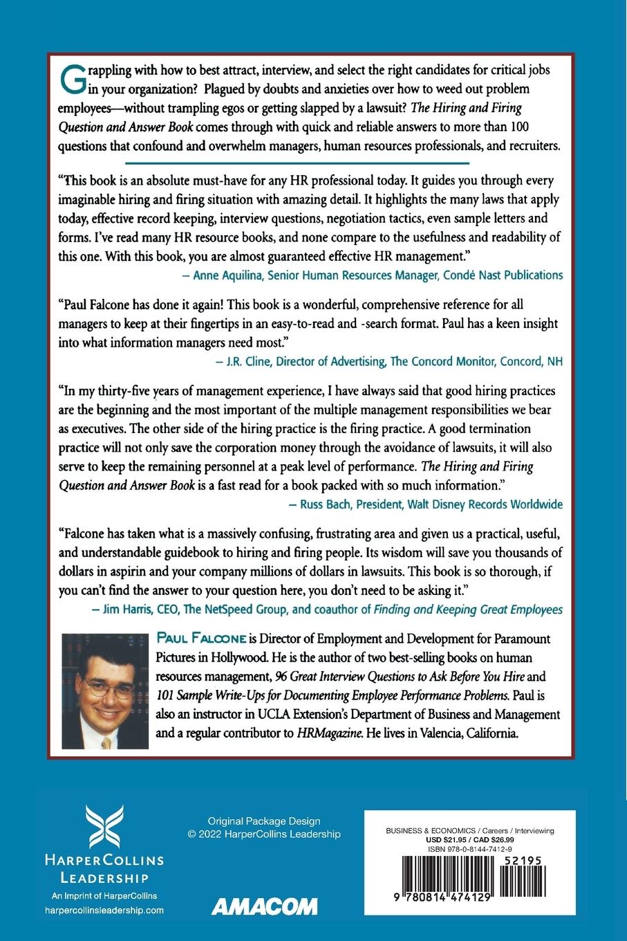 Rückseitencover The Hiring and Firing Question and Answer Book